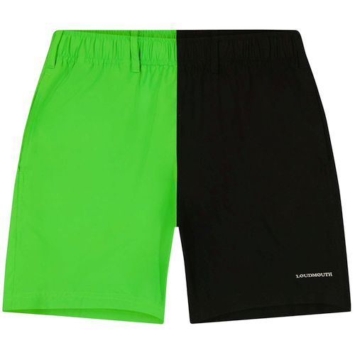 2023 Loudmouth pánské šortky "Split Black-Green" All Day & Anytime