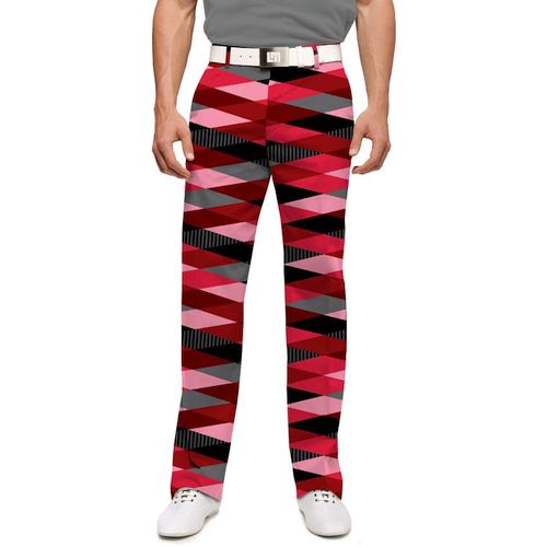 Loudmouth pánské kalhoty dlouhé "Fore Shades Of Red"