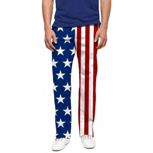 Loudmouth pánské kalhoty dlouhé "Stars & Stripes" StretchTech