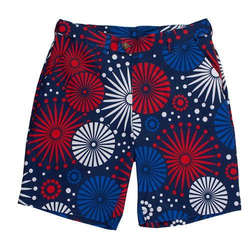 2024 Loudmouth pánské šortky "Fireworks" StretchTech